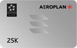 Aeroplan 25k status card