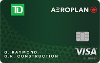TD<sup>®</sup> Aeroplan<sup>®</sup> Visa<sup>*</sup> Business Card
