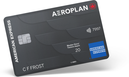 American Express<sup>®</sup>* Aeroplan<sup>®</sup> Card fullsize angled