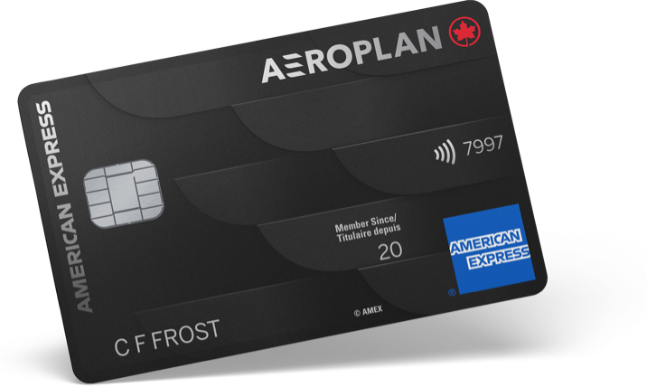 American Express<sup>®</sup>* Aeroplan<sup>®</sup> Reserve Card angled