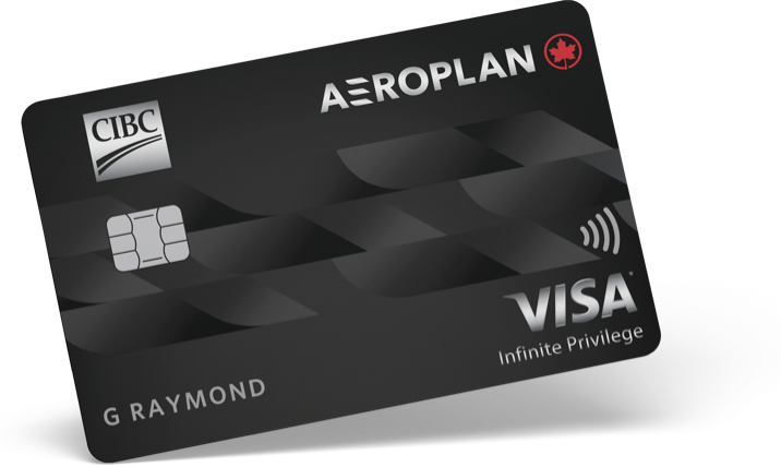 Carte CIBC Visa Infinite Privilege* Aéroplan<sup>MD</sup> angled