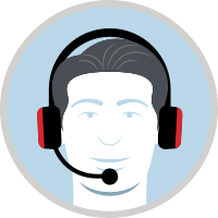 Man with headset icon