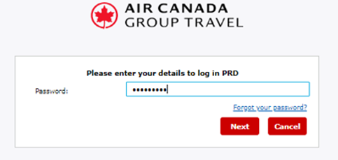 Login Prod. password