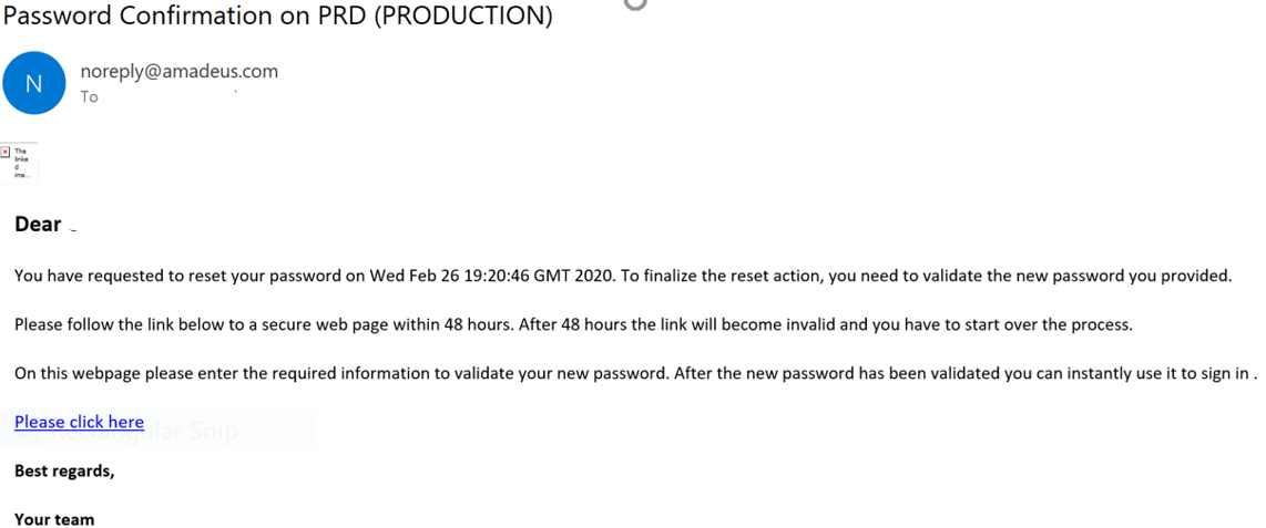 validate password change