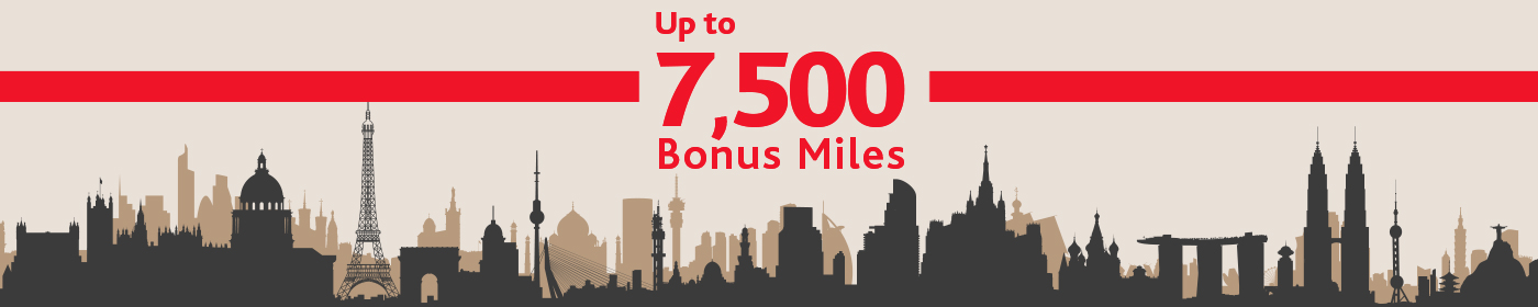 Up to 7,500 Bonus Miles