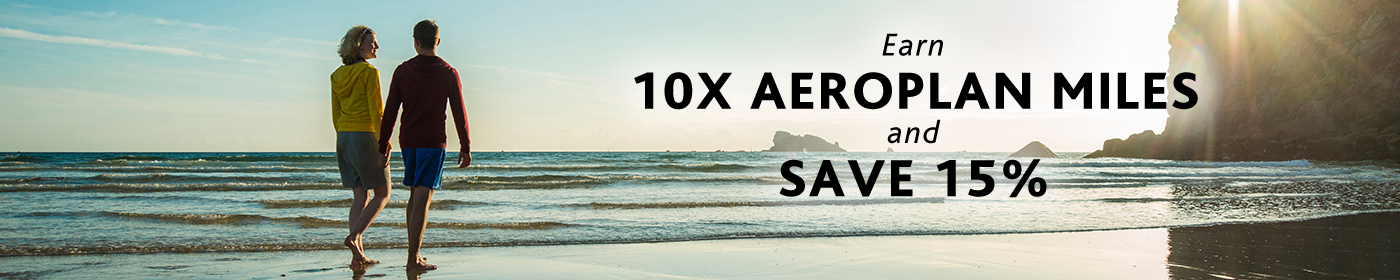 Earn 10X the miles and save 15%