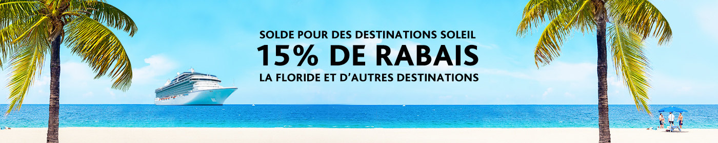 Solde pour des destinations soleil