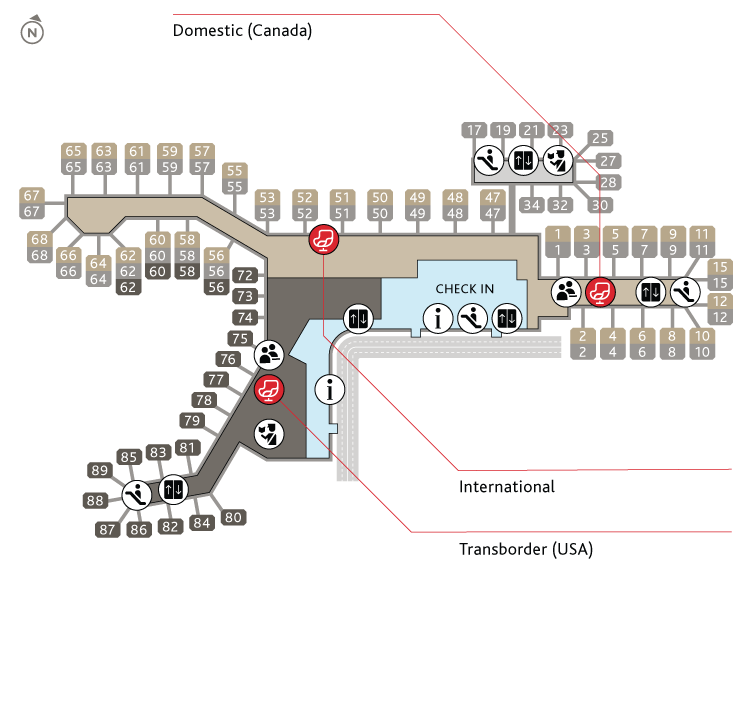蒙特利尔国际机场地图