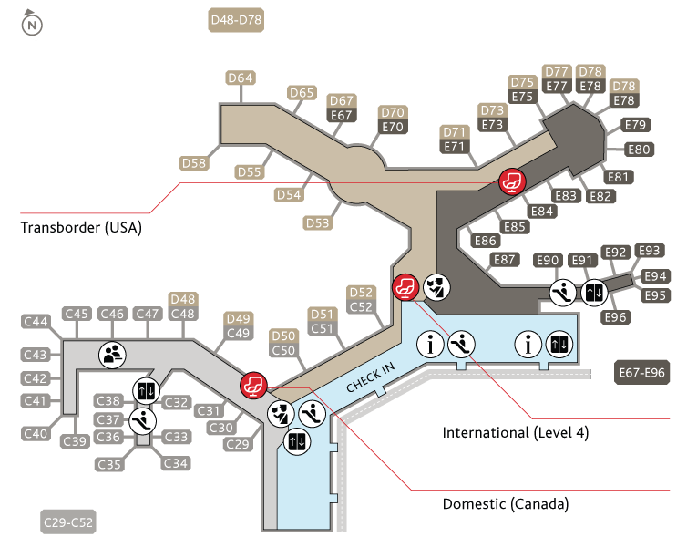 バンクーバー国際空港地図