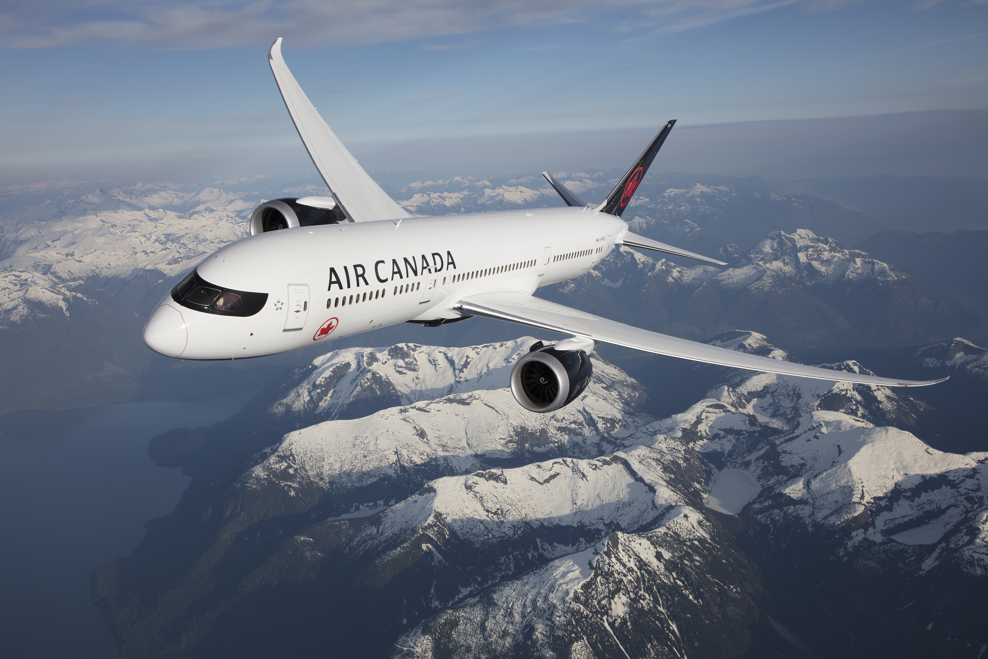 PICTURE OF AIR CANADA 787-9 OVER THE ROCKIES