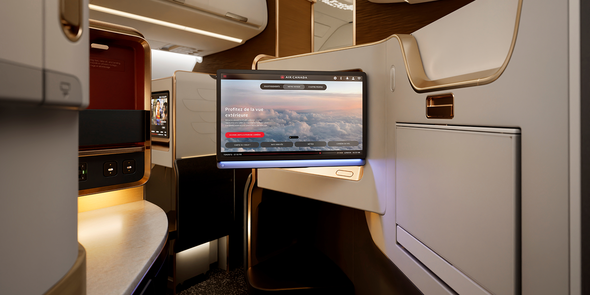 A321XLR Signature Class screens