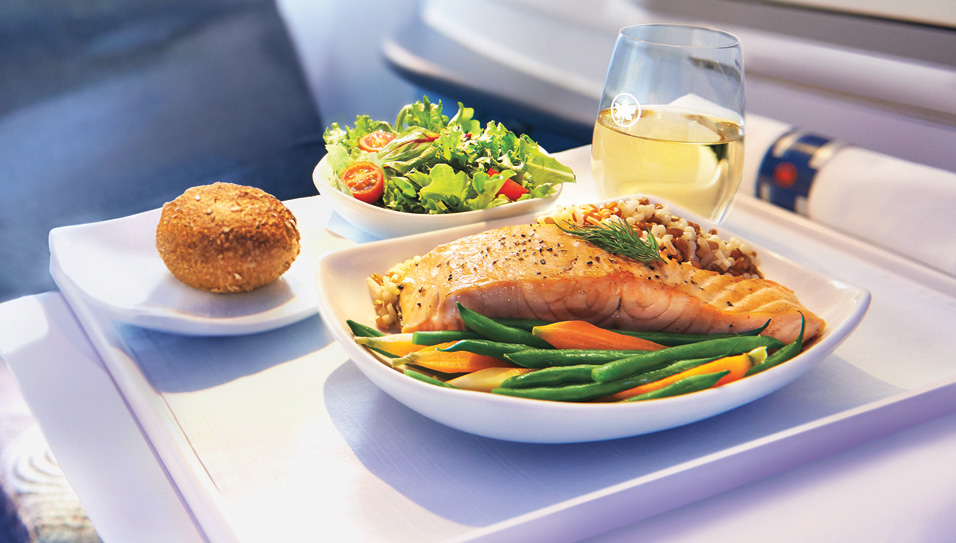Air Canada business class meal