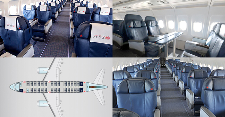 Air Canada Jetz Features seats angle