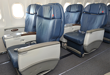 Air Canada Jetz Express seats angle