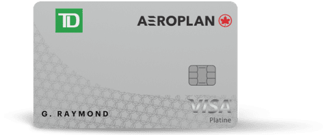 Carte Visa Platine<sup>*</sup> TD<sup>MD</sup> Aéroplan<sup>MD</sup>