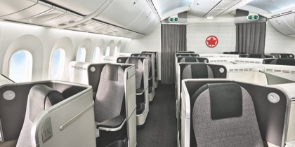 Boeing 787 Dreamliner Business Class Cabin